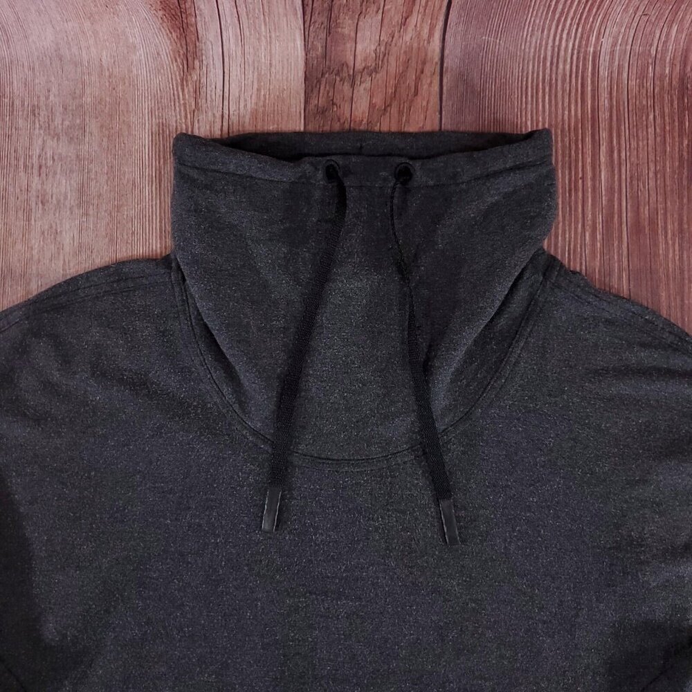 Lululemon Womens Size 6 Twisted & Tucked Long Sleeve Heathered Mod Black W3BAOS - Picture 7 of 16